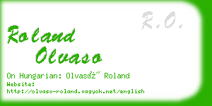 roland olvaso business card